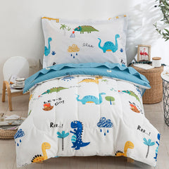 DJY dinosaur toddler bedding set comforter for cozy nights