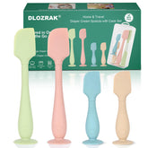 Dlozrak diaper cream spatula four-pack in soft silicone for hygienic, even cream application.