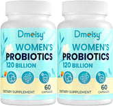 Dmeisy 120B CFU menopause probiotic bottle highlighting packaging and label for gut support