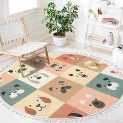 DNEWYNPABV linen fringe area rug with durable edges for daily use