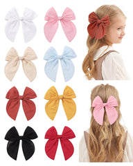 Doboi 8-pcs baby hair bows pack for versatile daily outfits.