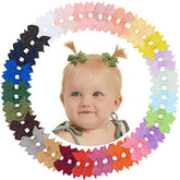 Doboi blue baby hair bows clip for everyday outfits and gentle hold