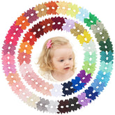 doboi hair clips 100pcs 2-inch colorful bows closeup for versatile styling