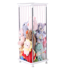 DOCEPERT zoo storage tower front view with sturdy PP plastic frame for toy organization.
