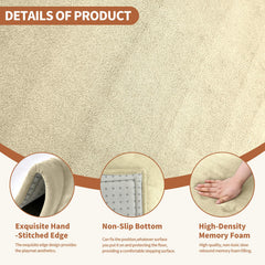 DoCred memory foam padding on velvet surface feels plush.