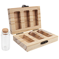 DOERDO DD baby tooth box with wooden buckle lid for durable keepsake storage.