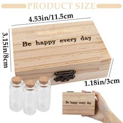 DOERDO DD tooth box with three glass bottles for small keepsakes.