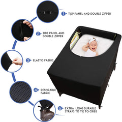 Dofilachy blackout cover with side panel open showing adjustable light control