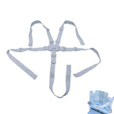 Dogxiong white 5-point harness seat belt secures a child in strollers and high chairs.