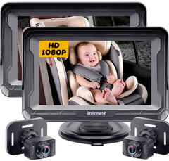 DoHonest baby car camera 2-pack package view showing dual-camera system for multi-car monitoring