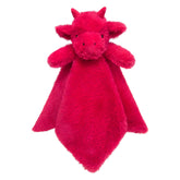 Doindute 14-inch red dragon lovie blanket for newborn soothing and comfort.
