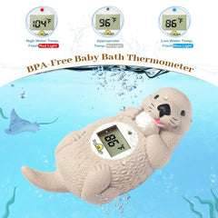DoliWish floating otter design thermometer easy to spot during bath play
