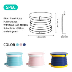 Dollybeeear travel potty seat detachable bucket enables quick cleaning on the go