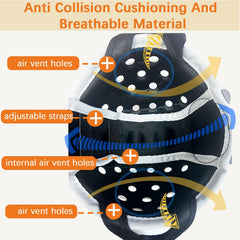Lightweight design and wide chin strap for all-day comfort.
