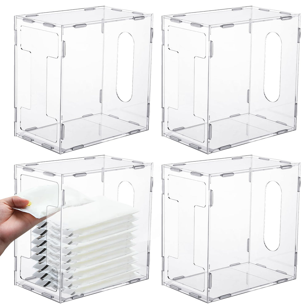 Domensi breast milk storage tower front view demonstrates clear acrylic design for easy organization.