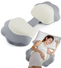 DONAMA memory foam pregnancy pillow front view for cozy sleeping support.