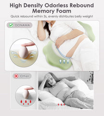 Secure snap-on design keeps the DONAMA pillow in place during sleep.