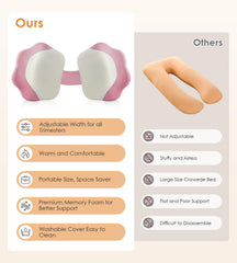 Velvet cover on the DONAMA pillow remains breathable and easy to clean.