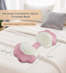 DONAMA W-shaped pregnancy pillow with a 30-degree ergonomic slope supports the belly.