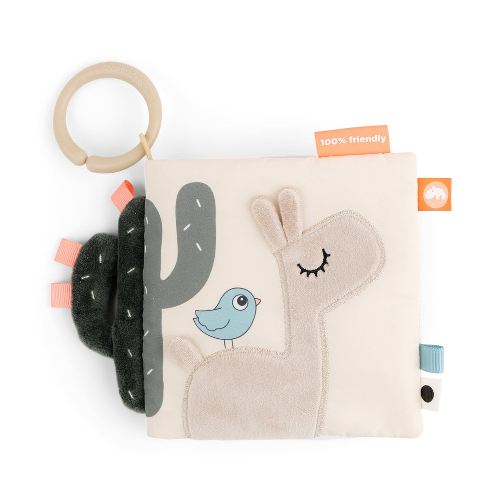 Done by Deer Lalee soft sensory book cover invites tactile exploration during tummy time.