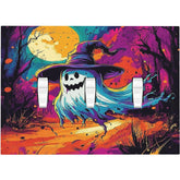 Donecmminery ghost colorful forest moon switch plate displays vibrant decor detail for nursery or living spaces.