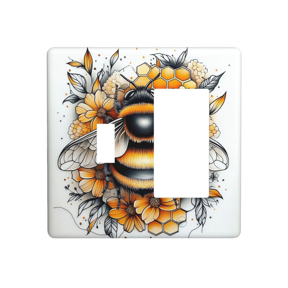 Donecmminery bee switch plate adds playful charm to nurseries.