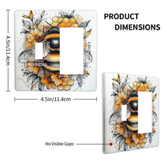 Donecmminery plant leaves outlet cover creates natural-inspired wall accents.