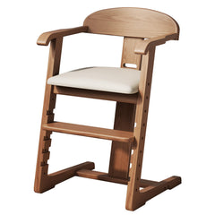 DONGMUWUJEE solid wood toddler chair back view shows sturdy frame for long use.