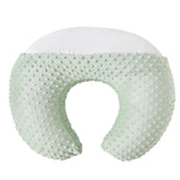 DONOMILO nursing pillow shows ergonomic feeding position for mom and baby during breastfeeding
