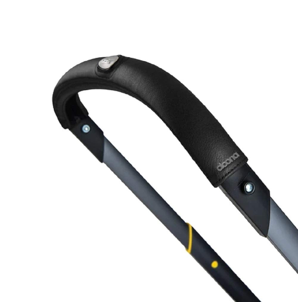 Doona handlebar cover black provides stylish grip and easy cleaning for car seat and stroller
