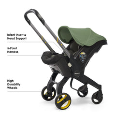 DOONA infant insert with near-flat ergonomic support for newborn comfort.