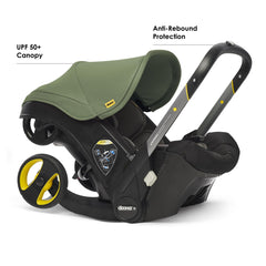 DOONA one-click transition from car seat to stroller for quick travel.