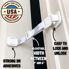 Easy installation on a door frame with no drywall damage.