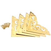 Dophee brass corner bracket 6.5 cm provides sturdy corner protection with vintage charm