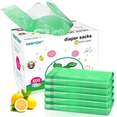 DOQVTIZAY baby diaper bags with lemon scent for odor control and easy disposal