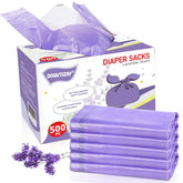 DOQVTIZAY lavender scented diaper bags with easy tie tabs for convenient sealing