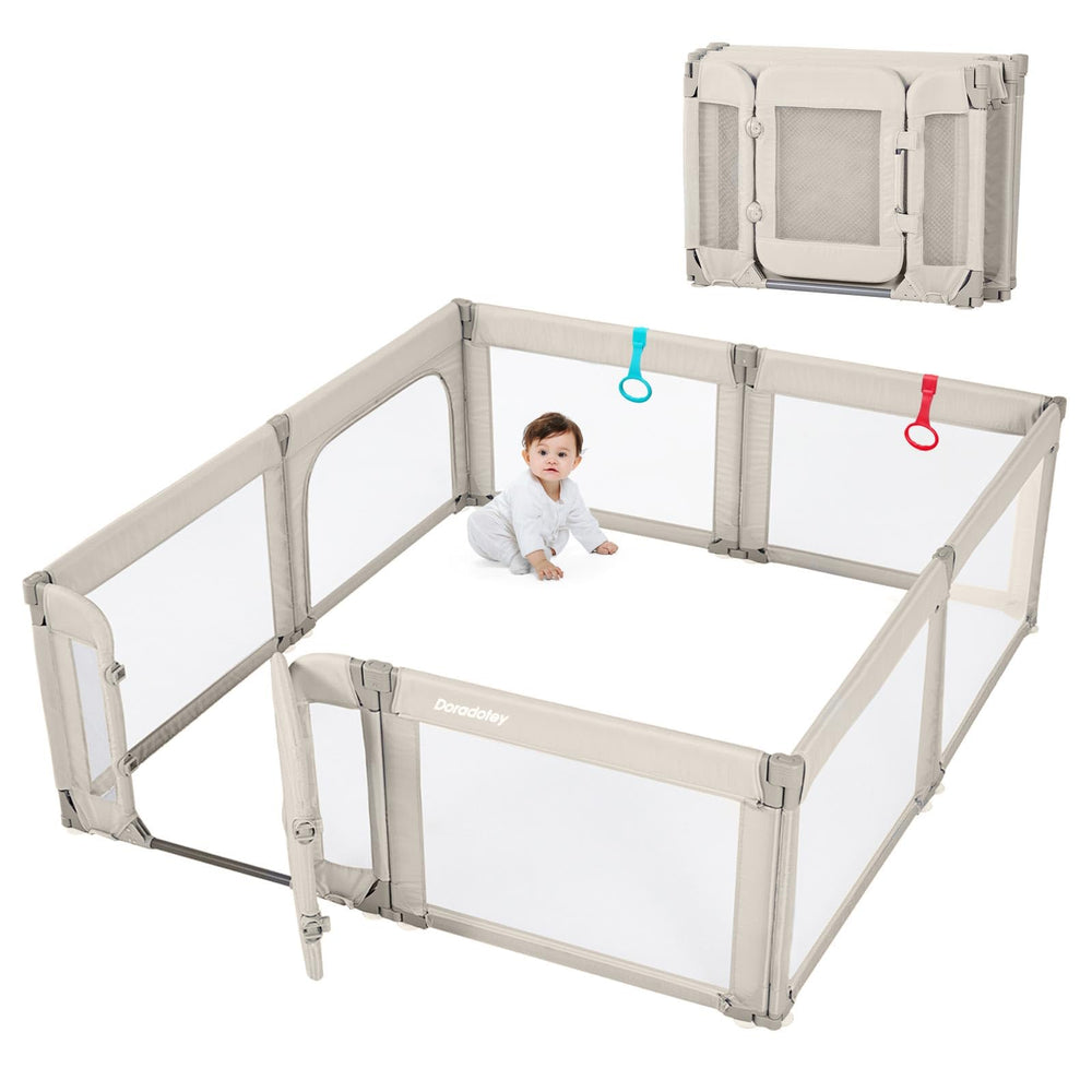 DoraDotey baby playpen with door for easy access and secure play space.