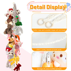 Dorblely 20 stainless steel clips secure multiple plushies for sturdy hanging.
