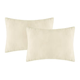 Dormlony beige envelope-design mini pillowcase close-up showing secure fit for toddlers.
