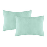 Dormlony organic cotton muslin mini pillowcase blue 13x18, breathable and gentle for kids.