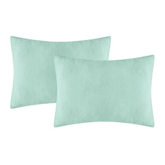 Dormlony organic cotton muslin mini pillowcase blue 13x18, breathable and gentle for kids.
