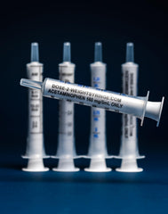 Dose-2-Weight Syringe displays clear volume marks for easy dosing.
