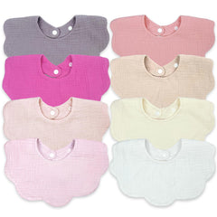 DOSMINE dosmine-baby-bibs-muslin-set-1 ultra-soft bibs for gentle skin and drool absorption.
