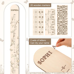 DoubleFill name letters set for DIY personalization on the height chart