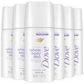 Dove Whole Body Deo Spray coconut vanilla travel pack visible in gym bag for fresh feeling