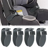 Doytn car-seat strap organizer clip grey, side view for quick, tangle-free harness access.