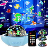DQMOON Night Light for Kids with dinosaur projector casting calming ceiling scene