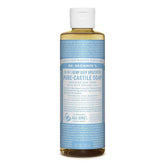 Dr. Bronner's Baby Soap Liquid Castile 8oz bottle for gentle baby cleansing.