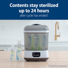 Dr. Brown's HEPA filter system delivers purified air for drying.