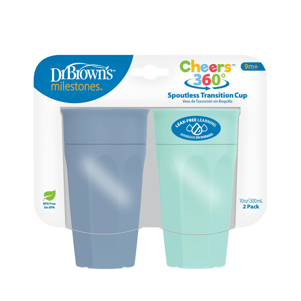 Dr. Brown's Milestones Cheers 360 cup angle view for easy sipping.